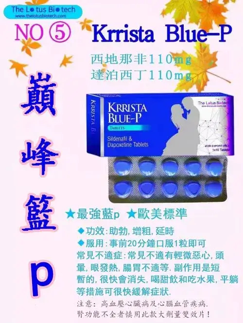 巔峰藍P KRRISTA BLUE-P 超級雙效威而鋼 台灣官網正品:圖片 3